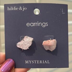 Hildie & Jo Pink Stone Earrings